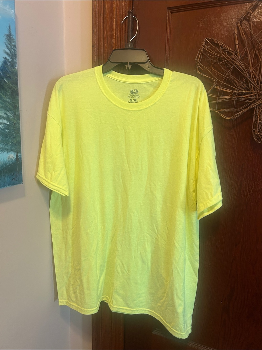 Gildan Men's Neon Yellow Short Sleeve Crew Tee